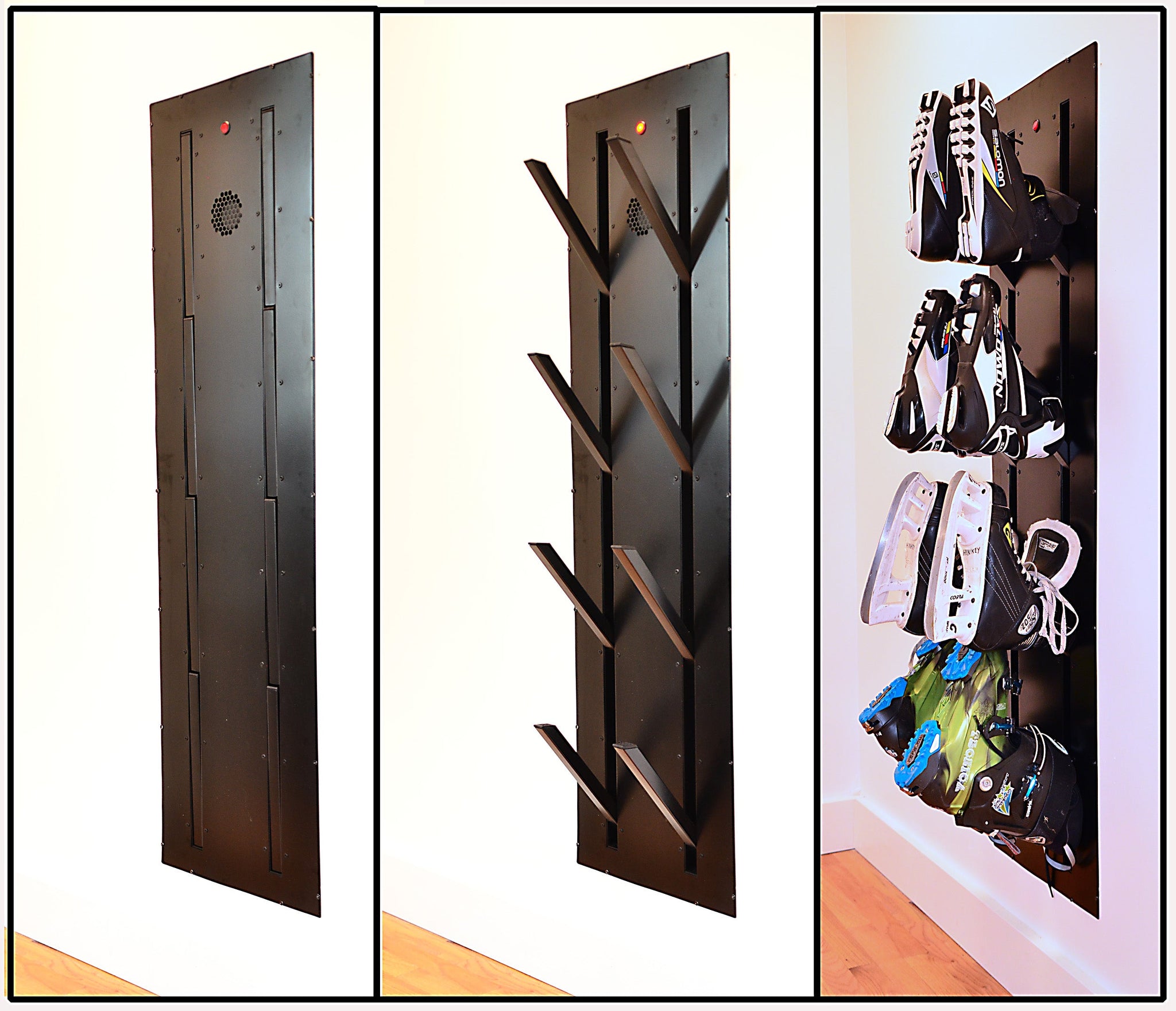 Boot Dryer 4 Pair In The Wall Black Best for ski home mudroom renovations Puelche Dryer