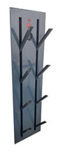 Load image into Gallery viewer, Ski boot dryer wall mounted painted blue custom stainless steel for flush mounting inside a wall 
